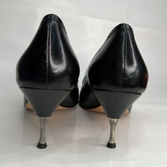 Vero VE Black Leather Pumps with fringe buckle - Picture 3 of 13